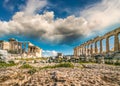 Parthenon Acropolis of Athens and Karyatides Erehtheio, Greece Royalty Free Stock Photo