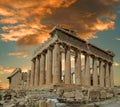 Parthenon ancient greek temple in greek capital Athens Greece