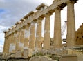 Parthenon Ancient Greek Temple under the Restoration Works, Hilltop of Acropolis of Athens, Greece Royalty Free Stock Photo