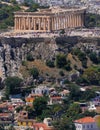 Parthenon ancient marble temple on Acropolis hill, Athens, Greece Royalty Free Stock Photo