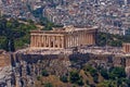 Parthenon ancient temple on acropolis of Athens, Greece, northern aerial view Royalty Free Stock Photo