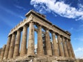Parthenon and athenea temple  in the acropolis Royalty Free Stock Photo
