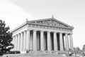 Tourists Black and White Nashville Tennessee Parthenon