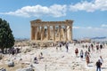 The Parthenon is a former temple on the Athenian Acropolis Royalty Free Stock Photo