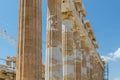 The Parthenon is a former temple on the Athenian Acropolis Royalty Free Stock Photo