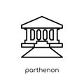 Parthenon icon. Trendy modern flat linear vector Parthenon icon