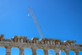 Parthenon Renovation: Balancing Frustrated Tourism Plans and Art Restoration Royalty Free Stock Photo