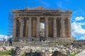 Parthenon Renovation: Balancing Frustrated Tourism Plans and Art Restoration Royalty Free Stock Photo