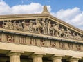 Full sized replica of the Parthenon Temple of Athens in concrete in park in Nashville Tennessee