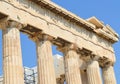 Parthenon temple in Acropolis in Athens, Greece on June 16, 2017. Royalty Free Stock Photo