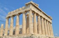 Parthenon temple in Acropolis in Athens, Greece on June 16, 2017. Royalty Free Stock Photo