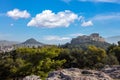 Parthenon Temple on the Acropolis Holy Rock Athens, Greece. Greek ancient civilization monument Royalty Free Stock Photo