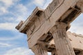 Parthenon Temple at the archaeological site of Acropolis in Athens Greece Royalty Free Stock Photo