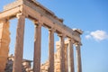 The Parthenon, temple on the Athenian Acropolis, Athens, Attica, Greece, beautiful summer view Royalty Free Stock Photo