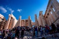 Parthenon temple on a bright day. Acropolis, Athens, Greece