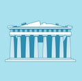 Parthenon temple - Greece | World famous buildings vector illustration