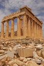 The Parthenon temple with Ruins Scattered around