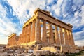 Parthenon temple on a sinset. Acropolis in Athens, Greece