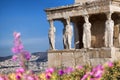 Parthenon temple during spring time on the Athenian Acropolis, Greece Royalty Free Stock Photo