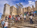 Parthenon temple steps in Athens, Greece