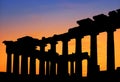 Parthenon temple at sunset Royalty Free Stock Photo