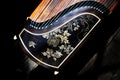 Partial close-up of the national musical instrument Guzheng