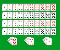 Partial deck of playing cards