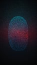 Partial fingerprint on dark background. Minimal abstract rime or mystery concept. Cybersecurity idea.