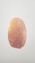 Partial fingerprint on white background. Minimal abstract rime or mystery concept.