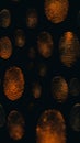 Partial fingerprints on dark background. Minimal abstract rime or mystery concept.
