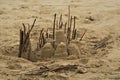 Partial Fortress Sand Castle Royalty Free Stock Photo