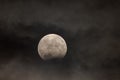 Partial full moon eclipse from 28 october 2023 Royalty Free Stock Photo