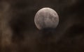 Partial full moon eclipse from 28 october 2023 Royalty Free Stock Photo
