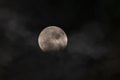 Partial full moon eclipse from 28 october 2023 Royalty Free Stock Photo