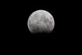 Partial full moon eclipse from 28 october 2023 Royalty Free Stock Photo