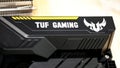 Partial image of Tuf Gaming b450 plus motherboard. Russia, 17.08.2021