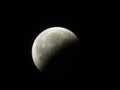 Partial Lunar Eclipse Royalty Free Stock Photo