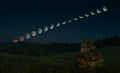 Partial Moon eclipse 2019 Royalty Free Stock Photo