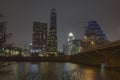 Partial skyline of Austin, Texas at night Royalty Free Stock Photo