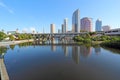 Partial skyline and USF Park in Tampa, Florida Royalty Free Stock Photo