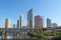 Partial skyline and USF Park in Tampa, Florida Royalty Free Stock Photo