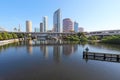 Partial skyline and USF Park in Tampa, Florida Royalty Free Stock Photo