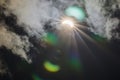 Partial Solar Eclipse Through Clouds