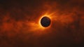 Partial Solar Eclipse on Cloudy Day Royalty Free Stock Photo