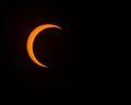 Partial Solar Eclipse on October 14, 2023 Royalty Free Stock Photo