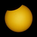 #partial solar eclipse in poland Royalty Free Stock Photo