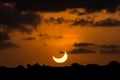 Partial Solar Eclipse of 2023 Seen From Brazil Royalty Free Stock Photo