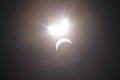 Partial Solare Eclipse Over Dallas Texas