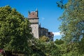 Partial view of Castle of Menthon-Saint-Bernard, near the Lake of Annecy. Royalty Free Stock Photo