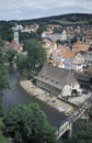 Partial view of Cesky Krumlov, Czech Republic. Cesky Krumlov is one of the most picturesque towns in the country, having hardly